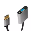LogiLink CDA0109 Kabeladapter DisplayPort auf VGA 0,15 m Schwarz Grau