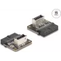 DeLOCK 67239 Kabel-Adapter 19-Pin-USB USB Typ-E Schwarz Edelstahl