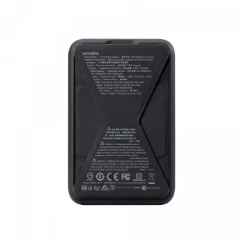ADATA PR100-12BK power bank Lithium Polymer (LiPo) 10000 mAh Wireless charging Schwarz