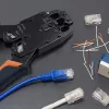 Modularer RJ45-Stecker QOLTEC 54554 CAT5e FTP, 100 Stück, silber, Kunststoff, 11×22×18 mm