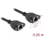 Netzwerkkabel DeLOCK 90782 Schwarz 0,25 m Cat6a S/FTP