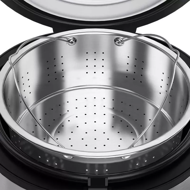 Reiskocher GASTROBACK Rice Control Low Carb & Steam, 3 L, 450 W, schwarz/Edelstahl