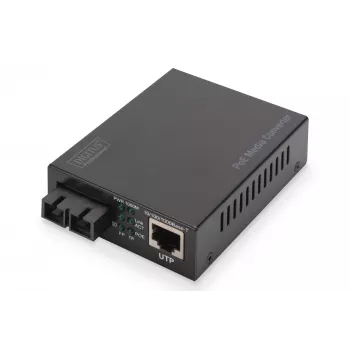 Digitus Gigabit PoE Medienkonverter, RJ45 / SC, SM, PSE
