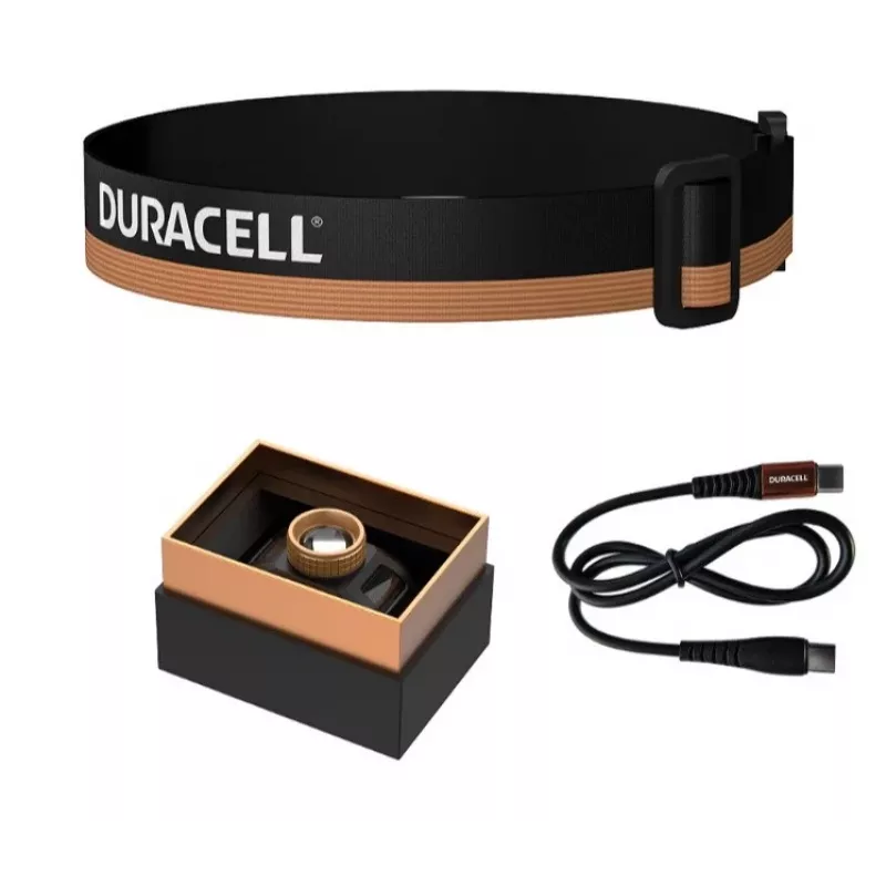 Duracell DH850R Geschenkbox Stirnlampe schwarz, orange