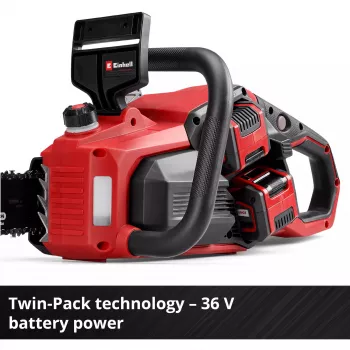 Akku-Kettensäge EINHELL GP-LC 36/40 Li BL-Solo 36V (2x18V) rot/schwarz — ohne Akku und Ladegerät