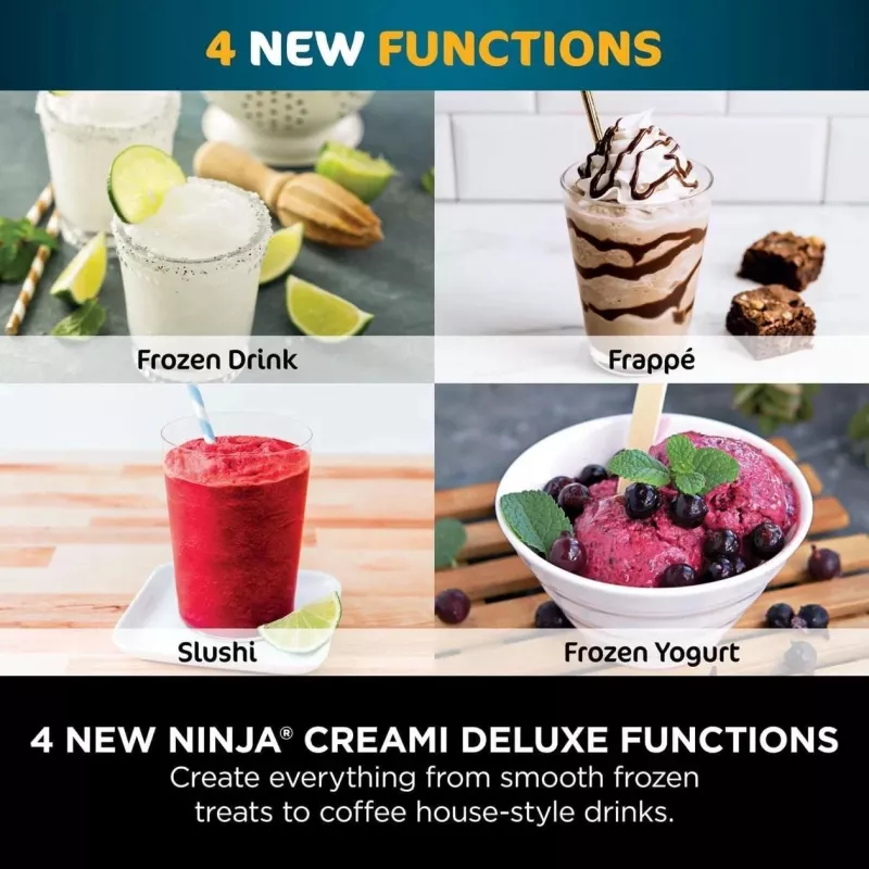 Ninja Creami Deluxe NC502CH, Eiscreme- und Eismaschine, Schwarz