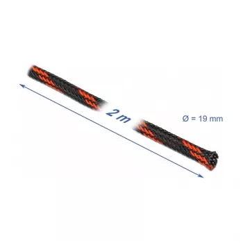 Kabelschutzschlauch DeLOCK 20743 Schwarz Rot