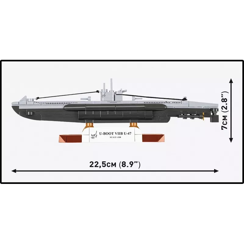 Maßstabsgetreues U-Boot-Modell Cobi U-47 T.VIIB 1:300 Bausatz, Marke Cobi, Modell 4858