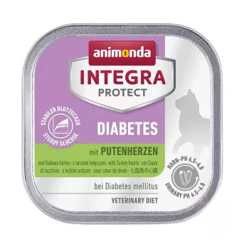 Animonda Integra Protect Diabetes Putenherzen Nassfutter für Katzen 100 g