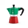 Moka-Kanne Bialetti La Mokina 0005650 — Aluminium-Herdkaffeebereiter in Grün/Rot/Silber