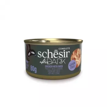 Nassfutter für Katzen Agras Pet Foods Schesir after Dark Complete Brühe 80 g — Huhn, getreidefrei, gluten- und sojafrei