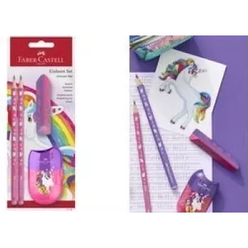 Schreibset Faber-Castell Unicorn Pink — Modell 111518, verschiedene Stifte und Zubehör