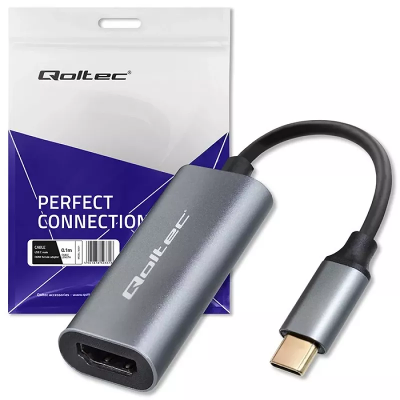 Adapter USB-C auf HDMI 4K 60Hz 32AWG QOLTEC