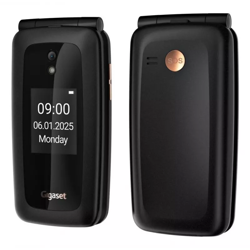 Gigaset GL795 7,11 cm (2,8 inch) 142 g 48 MB Schwarz Seniorenhandy