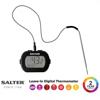 Digitales Instant-Read Leave-In Thermometer Salter 515 BKCR, wasserdicht, für Lebensmittel
