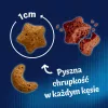 Trockene Katzenleckerli Felix Crispies Rind & Huhn 45 g — fleischiger knuspriger Snack für ausgewachsene Katzen, 31,5 % Protein, 15,5 % Fett