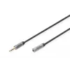 Digitus Audioverlängerungskabel 3,5-mm-Klinkenstecker auf 3,5-mm-Klinkenbuchse 1,8 m Schwarz