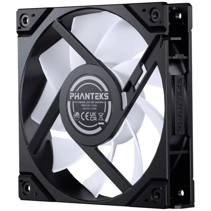 Phanteks M25 Gen2 120 mm PWM D-RGB Gehäuselüfter - Schwarz