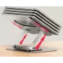 Laptopständer Unitek D1109B01 — verstellbarer Aluminiumständer mit abnehmbarem USB‑C HDMI 4K PD 100W, 2x USB‑A, RJ‑45, für bis zu 17 Zoll
