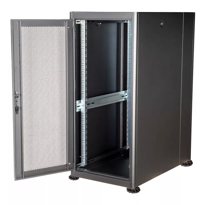 ROLINE 19-Zoll Serverschrank Basic 26 HE, 600x1000 BxT perforiert schwarz