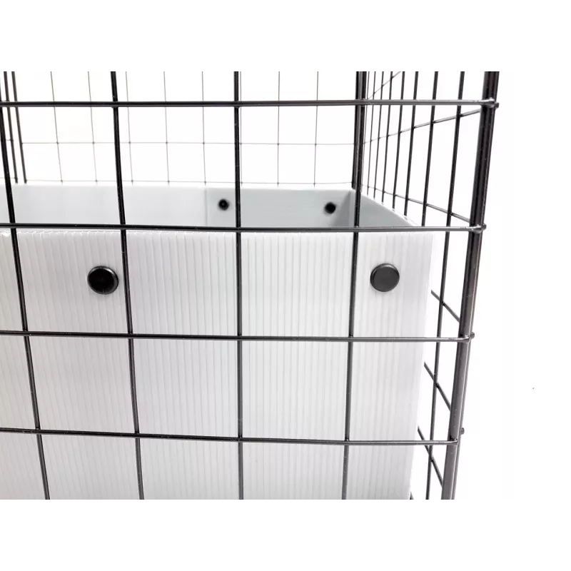 C&C Modularer Käfig 4x2 145 x 75 cm silber
