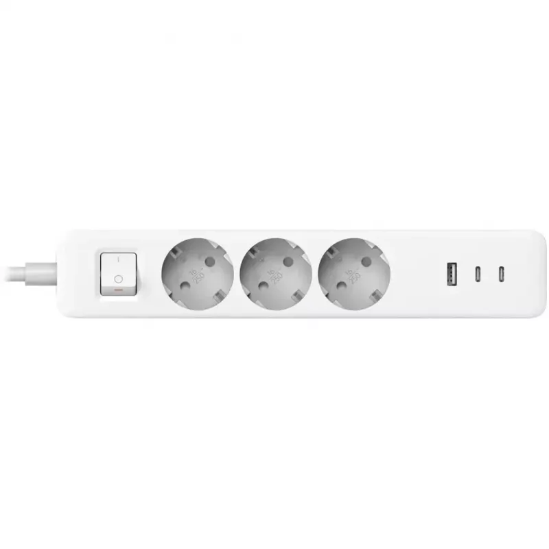 Mehrfachsteckdose Xiaomi BHR07UKEU — 3 AC-Ausgänge Typ F, 250 V, 1,4 m Kabel, weiß