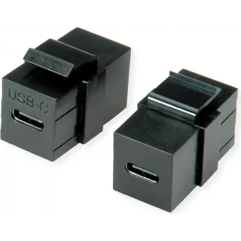 VALUE USB Typ C Keystone-Modul, schwarz (25.99.8210)