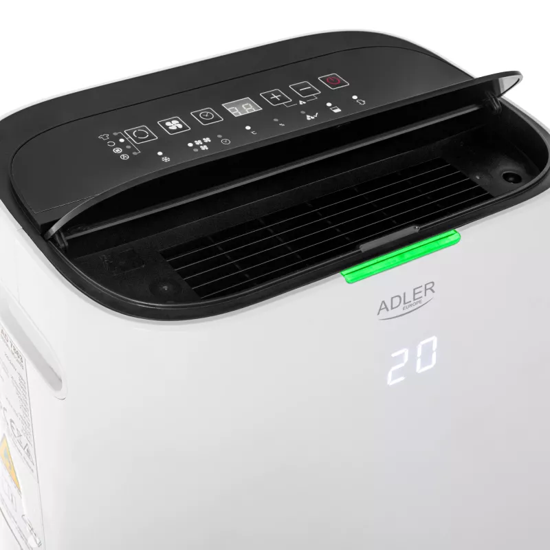 Adler 2-in-1 Luftentfeuchter und Luftreiniger | AD 7863 | Leistung 420 W | Geeignet für Räume bis zu 140 m³ | Wassertankkapazität 6,5 L | Weiß