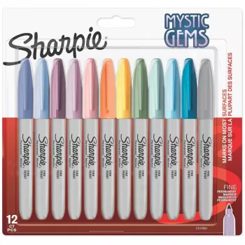 Permanentmarker Sharpie 2157681 Feinspitze (1 mm) Verschiedene Farben, 12er-Pack