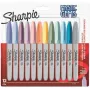 Permanentmarker Sharpie 2157681 Feinspitze (1 mm) Verschiedene Farben, 12er-Pack