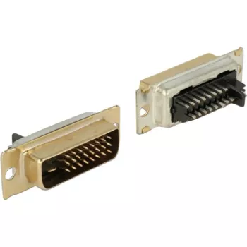 DVI 24+1 Stecker, Lötversion Silber