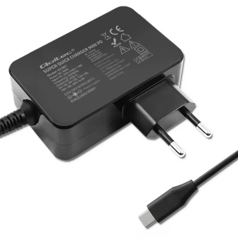 GaN-Netzteil QOLTEC 52387 90W 1x USB‑C 5–20V