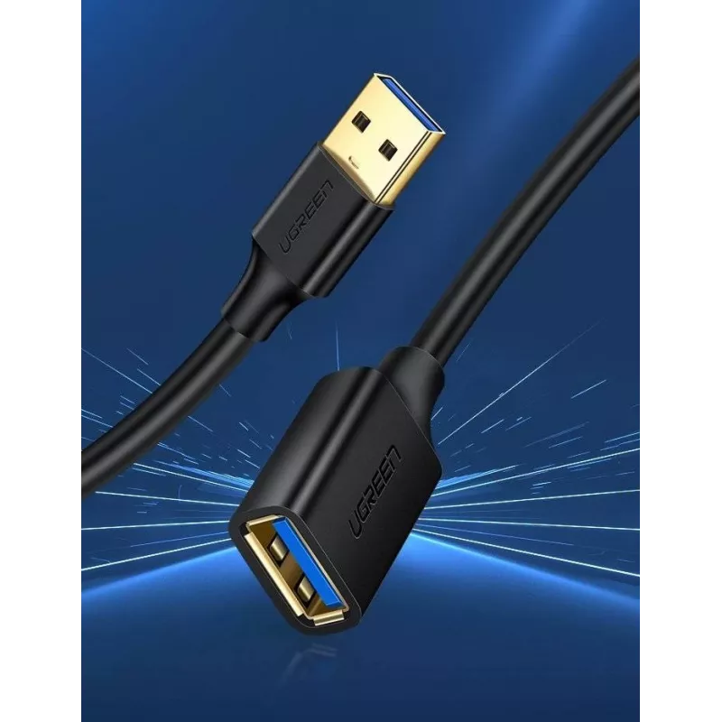 Ugreen-Verlängerungskabel-Adapter USB 3.0 (Buchse) auf USB 3.0 (Stecker) 2 m (schwarz)