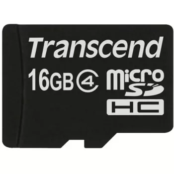 Transcend - Flash Memory Card - 16GB - Class 4 - microSDHC (TS16GUSDC4)