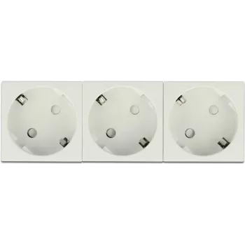 Delock Easy 45 Schutzkontakt-Steckdose Dreifach 45°-Anordnung 45 x 45 mm (81424)