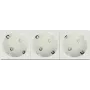 Delock Easy 45 Schutzkontakt-Steckdose Dreifach 45°-Anordnung 45 x 45 mm (81424)