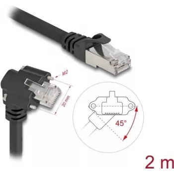DeLOCK Netzwerkkabel Schwarz 2 m Cat6 S/FTP RJ-45