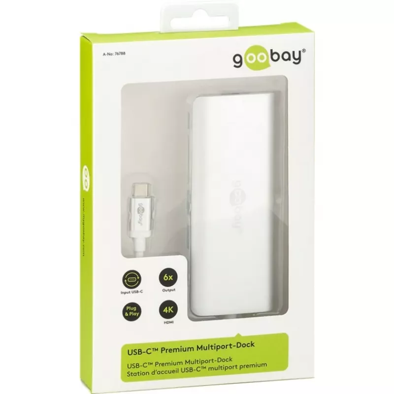 Wentronic goobay - Docking Station - (USB-C) - 10Mb LAN (76788)