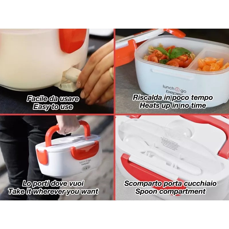 Elektrische Lunchbox Beper 90.920R – 1-L-Speisewärmer