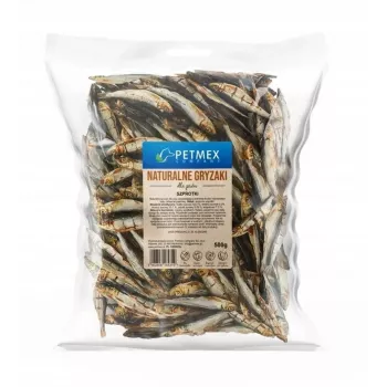 Dosenfutter für Hunde PETMEX Szprotki 500 g – Nassfutter für Hunde, fischbasierte Mahlzeit, 500g Dose