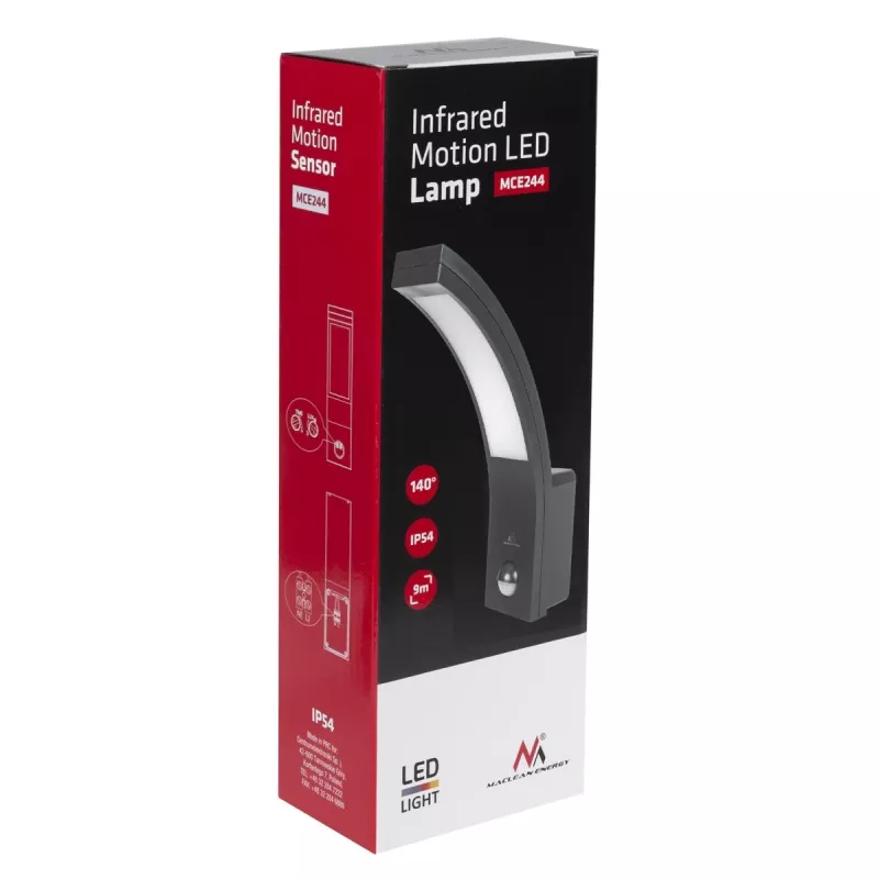 Tischlampe MACLEAN MCE244GR LED-Infrarot 750 lm, verstellbare Lichtquelle für Nahbereichsnutzung