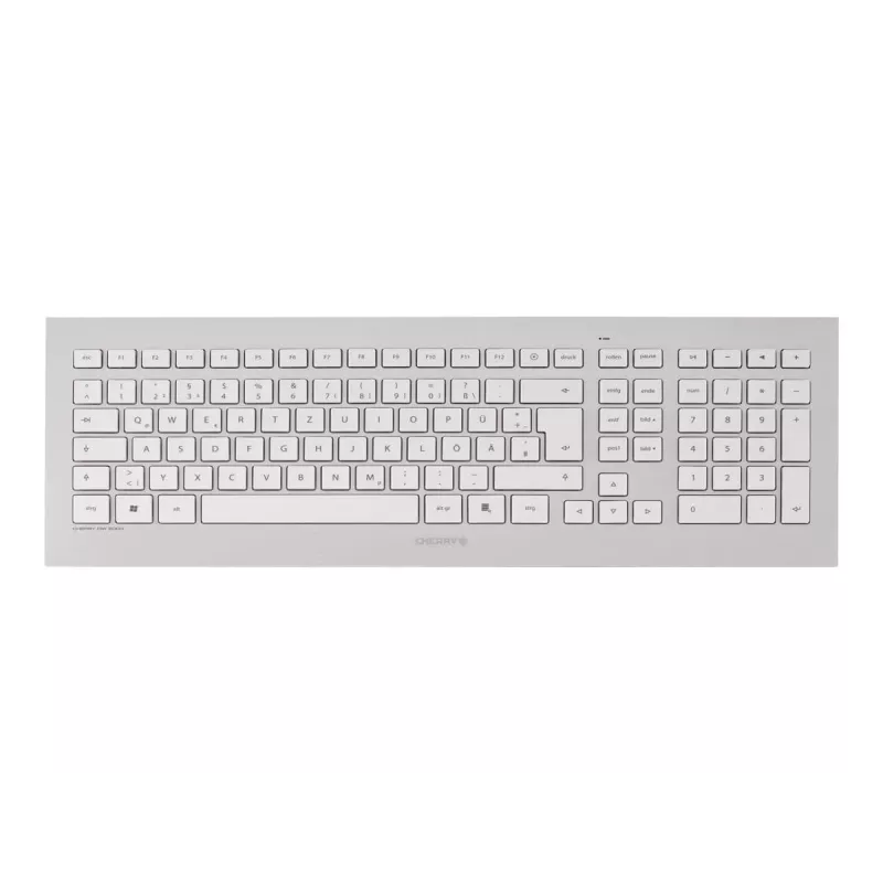 CHERRY DW 8000 Tastatur Maus enthalten Office RF Wireless QWERTZ Deutsch Silber, Weiß