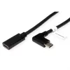 ROLINE 11.04.5496-10 - 2 m - USB Type-C - USB Type-C - Stecker - Buchse - abgewinkelt (11.04.5496)
