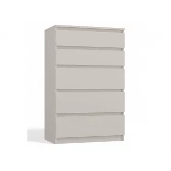 Kommode top e shop MALWA M5, 5 Schubladen, Cashmere, 700×1095×400 mm, Spanplatte