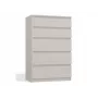 Kommode top e shop MALWA M5, 5 Schubladen, Cashmere, 700×1095×400 mm, Spanplatte