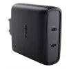 TRUST Maxo 100W 2-Port USB-C GaN Ladegerät — 100 W, 2× USB-C, max. 20 V, 2 m Kabel, schwarz