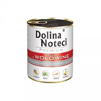 Nassfutter für Hunde Dolina Noteci Rind & Schwein Adult 800 g Dose — 11 % Protein, 78 % Feuchtigkeit
