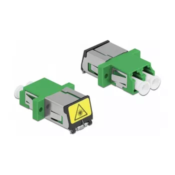 Optical Fiber Coupler DeLOCK 86897 LC Duplex female to LC Duplex female Single-mode Grün