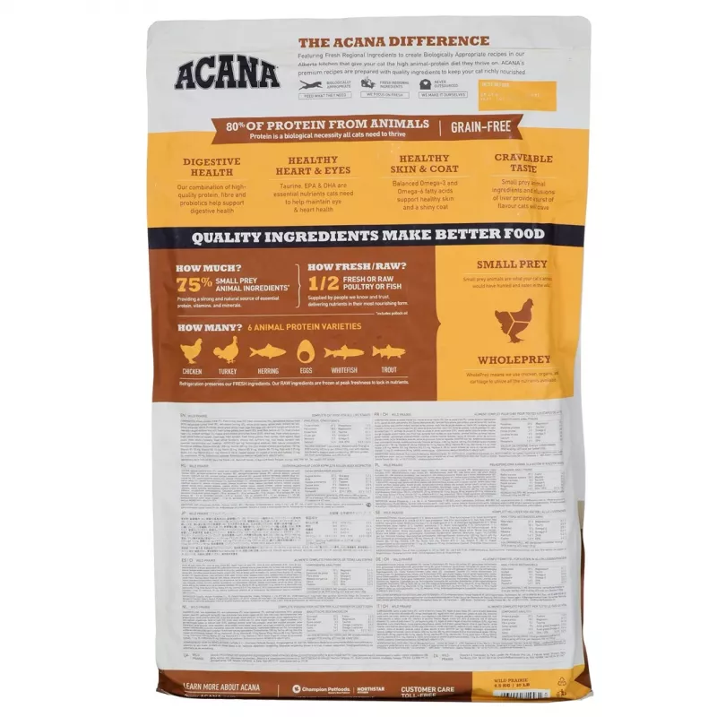 Acana Wild Prairie Cat - Trockenfutter für Katzen - 4,5 kg