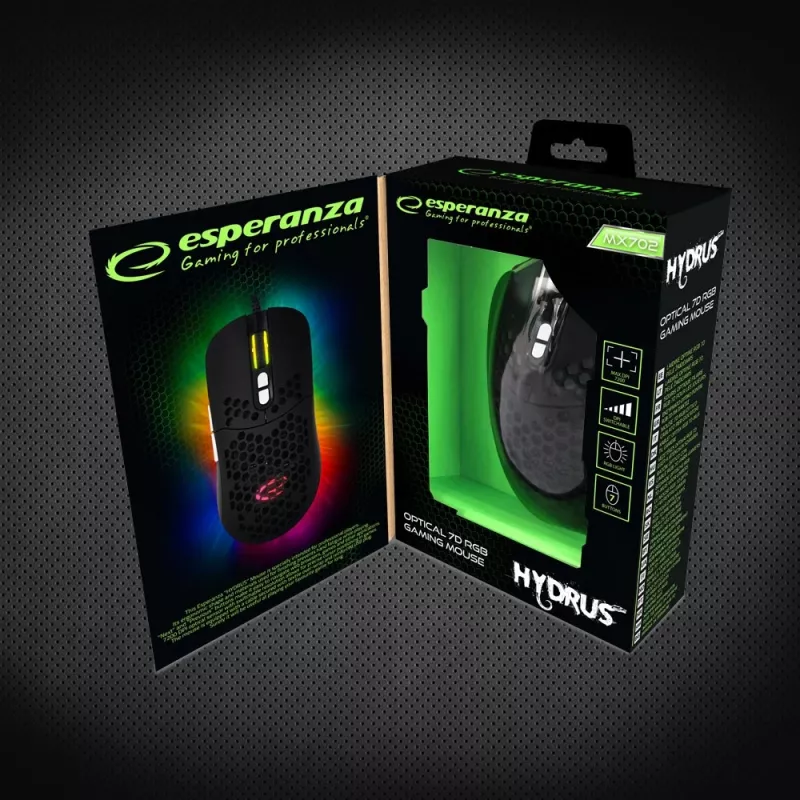 Esperanza EGM702 Maus Rechtshändig USB Optisch 7200 DPI